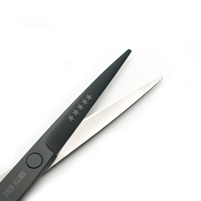 6.0 Inches Hair Cutting Scissors Set with Combs Lether Scissors Case,Hair cutting shears Hair Thinning shears For Personal and Professional (Matt black)