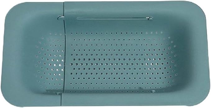 2 Tier Plastic Dish Drying Rack Extendable, Dish Drainer Over the Sink, Bowls, Plates Storage Dish Rack Adjustable Cutlery Holder(Green)