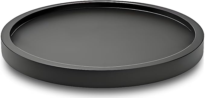 14" Black Bamboo Lazy Susan Organizer Kitchen Turntable for Cabinet Pantry Table Organization