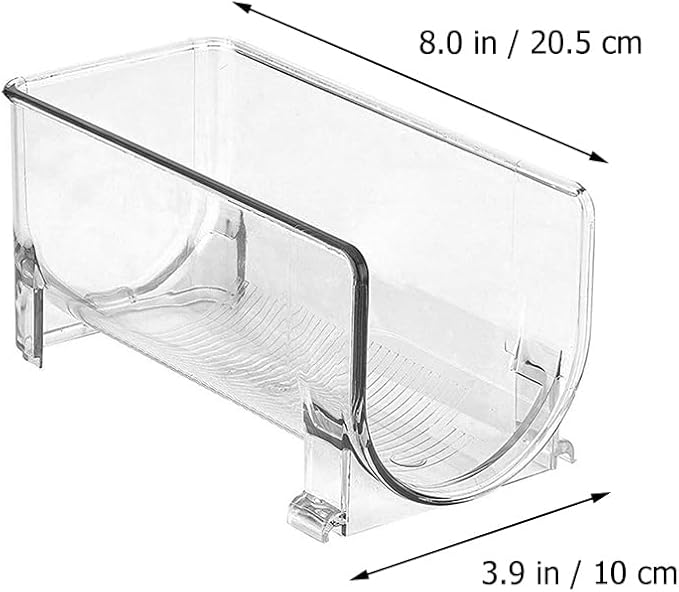 Stackable Drawer Style Wine Rack and Bottle Holder Compact Plastic Organizer for Home Bar Kitchen Refrigerator Space-Saving Storage Solution 2-Pack