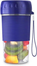 Portable Blender For Juicing - 300ml Capacity, USB - C Rechargeable, 6 Blades For Smooth Drinks, Ideal For Home And Travel -Portable Juice Cup(Blue)