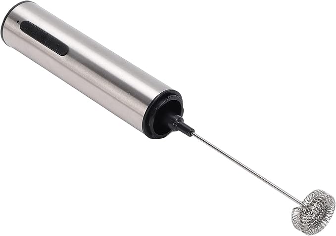 Handheld Milk Frother, USB Rechargeable Electric Milk Frother Wand with 800mAh Battery and 5 Accessories, Mini Drink Mixer for Coffee, Lattes and Baking