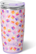 Swig Life 22oz Insulated Tumbler, Halloween Travel Coffee Tumbler with Lid, Cup Holder Friendly Travel Coffee Mug, Stainless Steel, 22 oz Tumblers, Reusable Insulated Mug with Lid (Candy Corn)