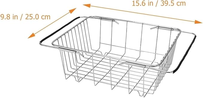 Expandable Over Sink Dish Drying Rack - Versatile Drainage Design for Fruits, Chopsticks, Spoons, and Dishes