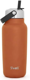S'well Recycled Stainless Steel Explorer with Flip Straw Lid, 32oz, Carnelian, Triple Layered Vacuum Insulated Containers Keeps Drinks Cold for 42 Hours and Hot for 10