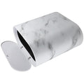 MAGICLULU Marble Wastebasket with Lid Plastic Trash Can Narrow Garbage Bin for Bathroom Kitchen Bedroom Home Organization