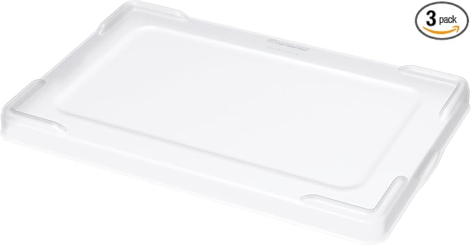 Akro-Mils 33023 Clear Snap On Plastic Lid for Akro-Mils 33220, 33222, 33223, 33224, 33226, 33228 Akro-Grid Storage Tote, (3-Pack)