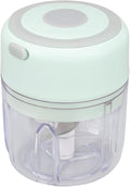 Electric Garlic Chopper, Mini Electric Garlic Chopper Large Capacity Powerful Motor 304 Stainless Steel Food Processor 250ml (Green) Baby Food Grinder