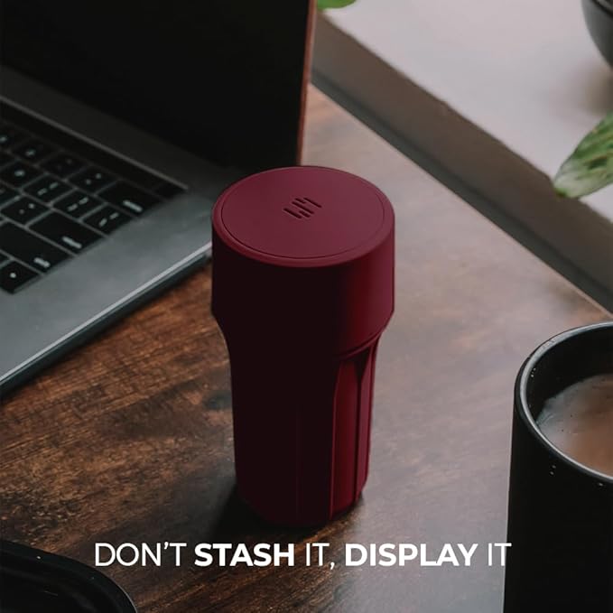 Staze Air Tight Smell Proof Container (148ml) – Vacuum Seal Jar -Waterproof Food Storage Canister, Portable Small Smell Proof Jar for Coffee, Herb, Spice & Gummies - (VISTA TRIO)