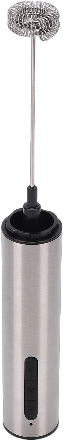 USB Rechargeable Handheld Milk Frother, 800mAh Battery Electric Mixer with Stainless Steel Whisk, Kitchen Gadget for Cream and Milk Frothing