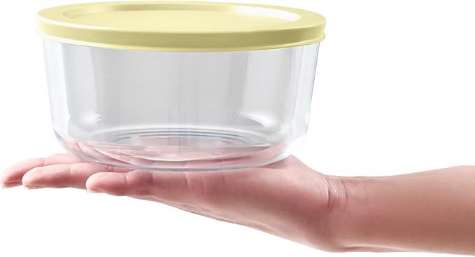 DURA LIVING 12-Piece Glass Food Storage Containers Set (6 Containers + 6 BPA-Free Lids) | 4-Cup, Leakproof | Microwave, Freezer, Oven & Dishwasher Safe | Ideal for Meal Prep & Pantry Organization
