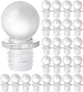 Kichvoe 24pcs Glass Bottle Stoppers Glass Wine Stoppers Multi-functional for Perfume Cosmetic Bottles Convenient Portable Design