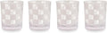 MACKENZIE-CHILDS Set of 4 Acrylic Tumblers, Open Tumbler Cups, Acrylic Cups, 14 Ounces, White Check