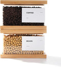 APT 1101 Bamboo Food Dispenser | Kitchen Organizers and Storage | Airtight Pantry Organizers and Storage Container | Cereal, Rice, Flour, Snack Storage (2, Small)