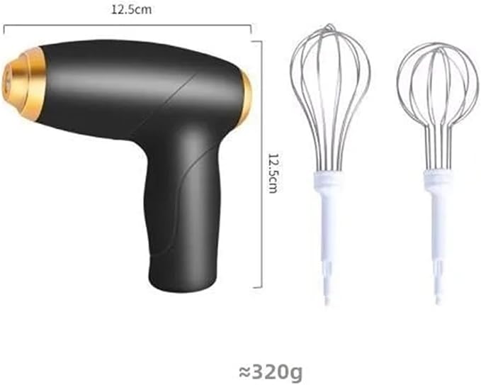 6-in-1 Electric Mixer with Milk Frother: Handheld Egg Beater, Portable Powered Mixer for Coffee, Baking, Cake Cream & Kitchen Batter Mixing
