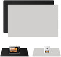 2Pack Silicone Counter Protector Mats 2mm Thick, 23x15.7 Inch Heat Resistant Non-Slip Pads for Air Fryer, Coffee Maker, Toaster, Mixer, Kitchen Appliance Mat (Black&Gray)