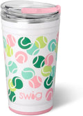 Swig Life 24oz Party Cup, Stackable Insulated Travel Coffee Tumbler with EZ Slider Lid, Cup Holder Friendly Travel, Stainless Steel 24 oz Tumbler, Reusable Mug (Match Point)