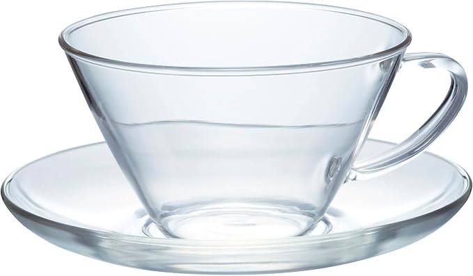 Hario Wide Tea Cup and Saucer Set, 230ml