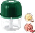 Electric Garlic Chopper, Mini Portable Veggie Chopper Garlic Grinder Onion Choppers, Wireless Electric Food Chopper Tool for Mashing Onion, Garlic, Chili, Ginger (Green)