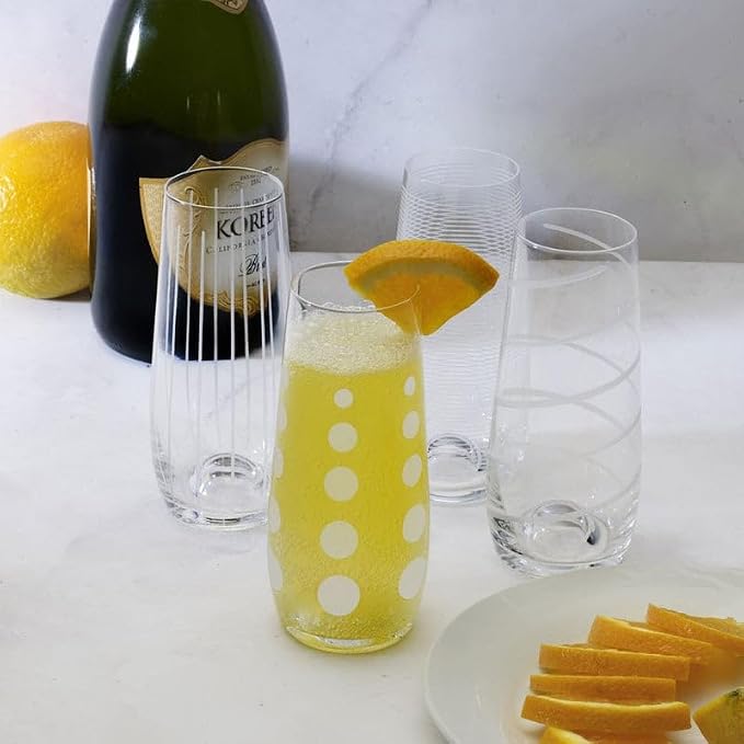 Mikasa – Cheers Stemless Flute – Clear, Set of 4