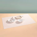 Extra Large Silicone Mat 36" x 24" Place Mats, Heat Resistant Mat for Kitchen Countertop Protector, Thick Placemats Silicone Mats for Kitchen Counter Mat Dining Table Mat, White Translucent, Sapid