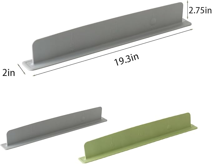 19.6in Silicone Sink Splash Guard, 2025 New Silicone Sink Water Retaining Board for Kitchen, Portable Water Retaining Strip Reusable Water Splash Guard for Bathroom Countertop (Silicone, Green)