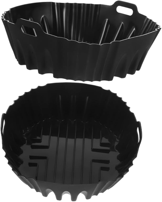 Gadpiparty 10pcs Air Fryer Silicone Tray Non-stick Baking Liner for Air Fryer Microwave Oven -grade Silicone Easy to Clean for Baking Roasting