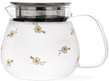 Water Pitcher High Borosilicate Glass Pitcher with Filter Cover Cute Cold Water Jug Small Teapot for Juice Milk Hot and Cold Drinks（16.5 Oz） Ice Tea Pitchers (Color : A)