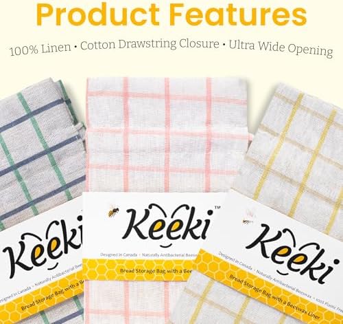 Reusable Beeswax Lined Bread Bag (Blue) & Non-Scratch Mesh Cleaning Cloth – Bread Storage & Kitchen Cleanup Bundle – 2-Piece Set