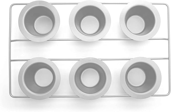 Fox Run Popover, Yorkshire Pudding and Cupcake Pan, 6 Cup, Stainless Steel | Bake Popovers & Yorkshire Pudding | Durable Stainless Steel | Consistent Results | 6 Cup Pop Over Baking Pan | Baking Gadget
