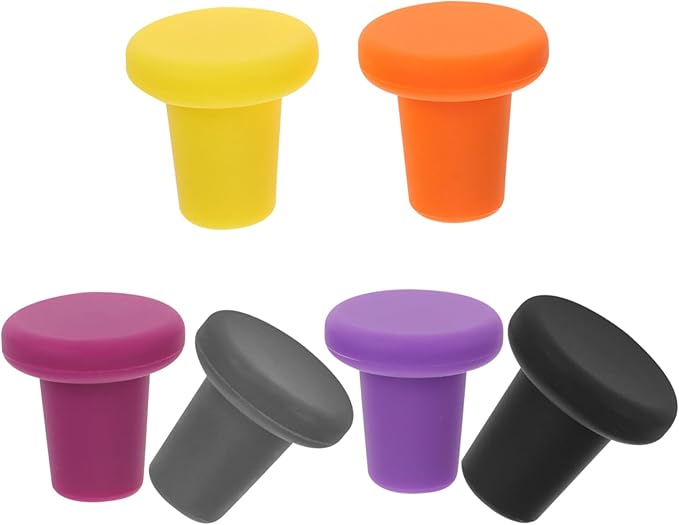 ULTECHNOVO 12pcs Silicone Wine Bottle Stoppers Leakproof Beverage Sealers for Wine Beer and More Food-grade Material and Keep Fresh and Prevent Spills