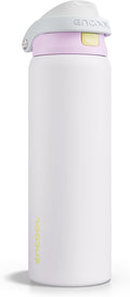 ENCOOL Leakproof Insulated Water Bottle with Straw Dual-Sip Water Bottle Bag-Safe Design for Work, Commute & Gym – Keeps Drinks Cold All Day, 32 oz, Lemonade Pink