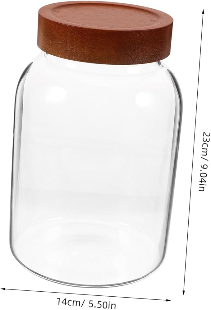 Borosilicate Glass Storage Jar Meal Prep Jars Sealed Lids for Coffee Tea Sugar