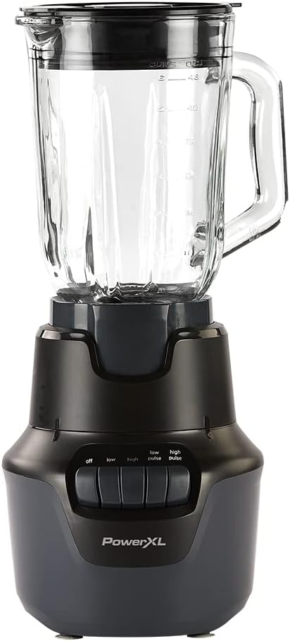 PowerXL Boost Blender, 4 Speed, 800 Watts, 48-oz Glass Jar, Black