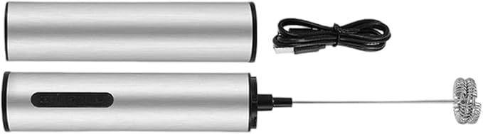 Rechargeable Milk Frother Handheld Electric Foam Maker Whisk Drink Mixer Foamer for Latte Cappuccino Ergonomic Design Hand Mixer