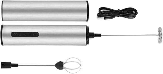 Rechargeable Milk Frother Handheld Electric Foam Maker Whisk Drink Mixer Foamer for Latte Cappuccino Ergonomic Design Hand Mixer