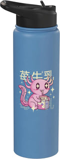Cute Sea Creature Drinking Milk Japanese Art Kawaii Stainless Steel Insulated Water Bottle
