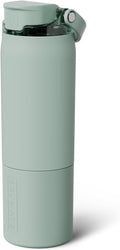 BrüMate Rise 25oz Water Bottle With 100% Leakproof Covered Silicone Straw | Insulated Stainless Steel Water Bottle | Cup-Holder Friendly | Fast Flow | Soft Sip Silicone Spout | BPA-Free (Sage)