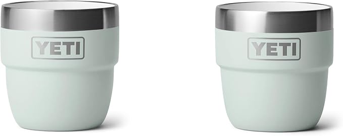 YETI Rambler 4 oz Stackable Cup, Stainless Steel, Vacuum Insulated Espresso/Coffee Cup, 2 Pack