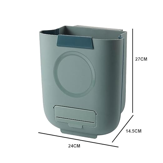 Hanging Trash Can, Kitchen Garbage Bin Waste Bins, Folding Waste Bin Kitchen Cabinet Door Hanging Trash Can Wall Mounted Trashcan for Bathroom Toilet Garbage Waste Storage (Size : A)