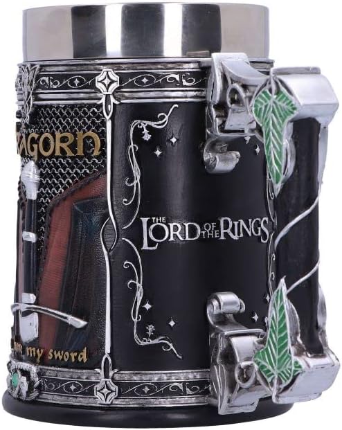 Nemesis Now Officially Licensed Lord of The Rings The Fellowship Tankard, Multi Coloured, 15.5cm