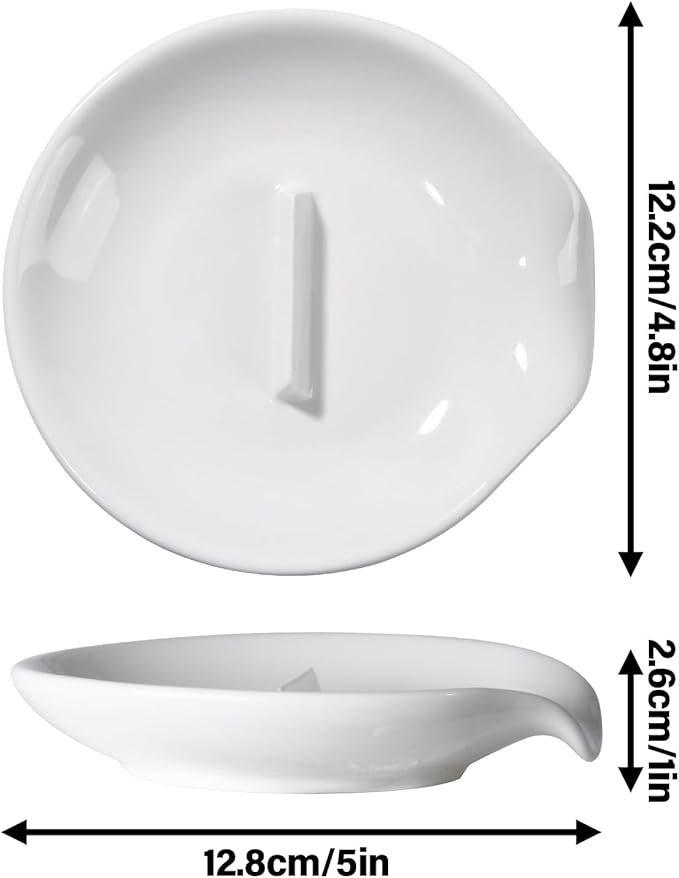 Egg Cracker Spoon Holder, Spoon Rest for Kitchen,Ceramic Spoon Holder for Stove Top, Cooking Spoon Holder,Heat Resistant Utensil Rest for Countertop