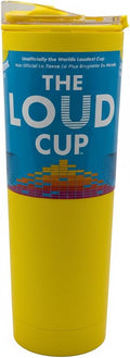 The LoudCup Blow Horn Tumbler, Cheer & Sip 2-in-1 Reusable Water Bottle with Built-In Horn for Sports Games, Tailgates, Parties & Events, BPA-Free, 23 oz, Sunshine Yellow