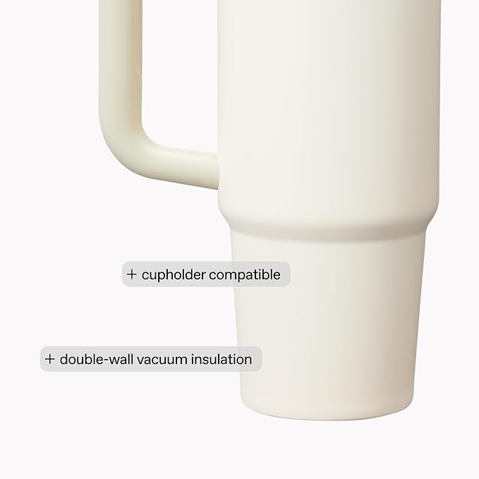 STANLEY Quencher H2.0 Tumbler with Handle and Straw 40 oz | Flowstate 3-Position Lid | Cup Holder Compatible for Travel | Insulated Stainless Steel Cup | BPA-Free | Dark Navy