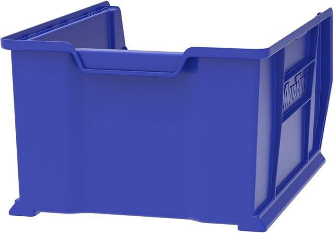 Akro-Mils 30288 Super-Size AkroBins Plastic Storage Bins, Space-Saving Stackable Bins for Garage, Classroom, Warehouse Organization, 24" L x 16" W x 11" H, Blue, 1-Pack