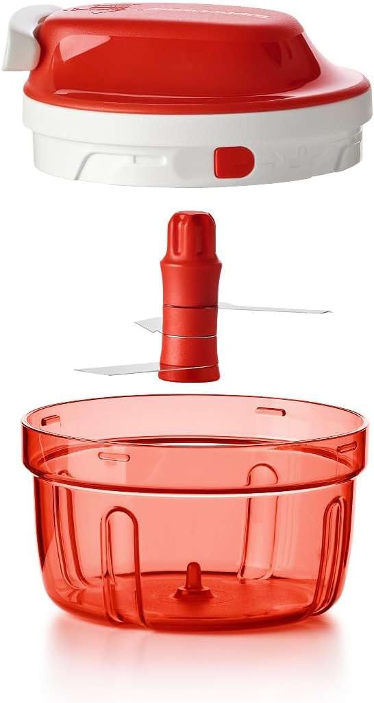 Tupperware Power Chopper Mini - Manual Food Processor - 300ml Capacity - No Electricity Needed - Ideal for Chopping Herbs, Nuts, Garlic, Vegetables - Food Preparation Accessory & Kitchen Gadget