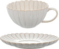BESTOYARD Ceramic Coffee Cup and Saucer Set – 6.10"" x 6.10"" x 0.98"", 19.4 oz White Porcelain Heat-Retentive for Hot Beverages – for Home, Office, Café, Tea Lovers & Coffee Enthusiasts