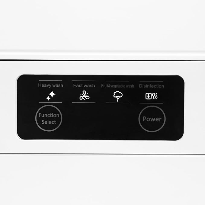 Countertop Dishwasher, Portable Dishwasher With Water Tank, 3 Washing Programs, 360-Degree Water Spraying, 75°C Hot Air Drying Technology, 110v, 1200w (White1)