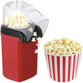 Hot Air Popcorn Popper, Mini Electric Popcorn Maker, Oil-Free Air Popper Up to 8 Cups in Minutes, Measuring Cup Butter Melting Tray, One-Touch Switch, Easy 1-2-3, Movie Night, Dorm(Red)