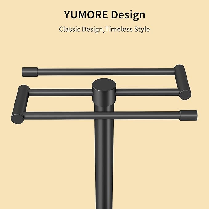 YUMORE Hand Towel Holder Stand Free Standing Countertop Towel Rack Hanger for Bathroom Kitchen
